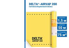 Дельта Аирвап 200 (75 м2) (4000р ) Пароизоляционная пленка DELTA AIRVAP 200 . Рулон 50*1,5 м. Россия. (замена Дави 200)