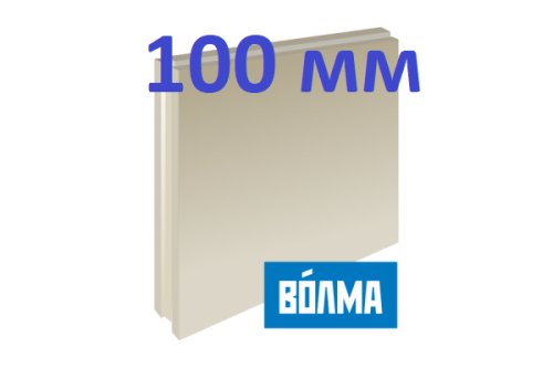 Пазогребневая плита Волма 100 мм (285 р) полнотелая обычная, пгп 667*500*100 мм